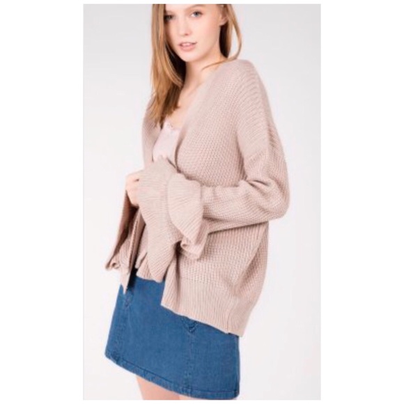 OPEN CARDIGAN WITH LONG RUFFLE SLEEVES - Picture 5 of 9